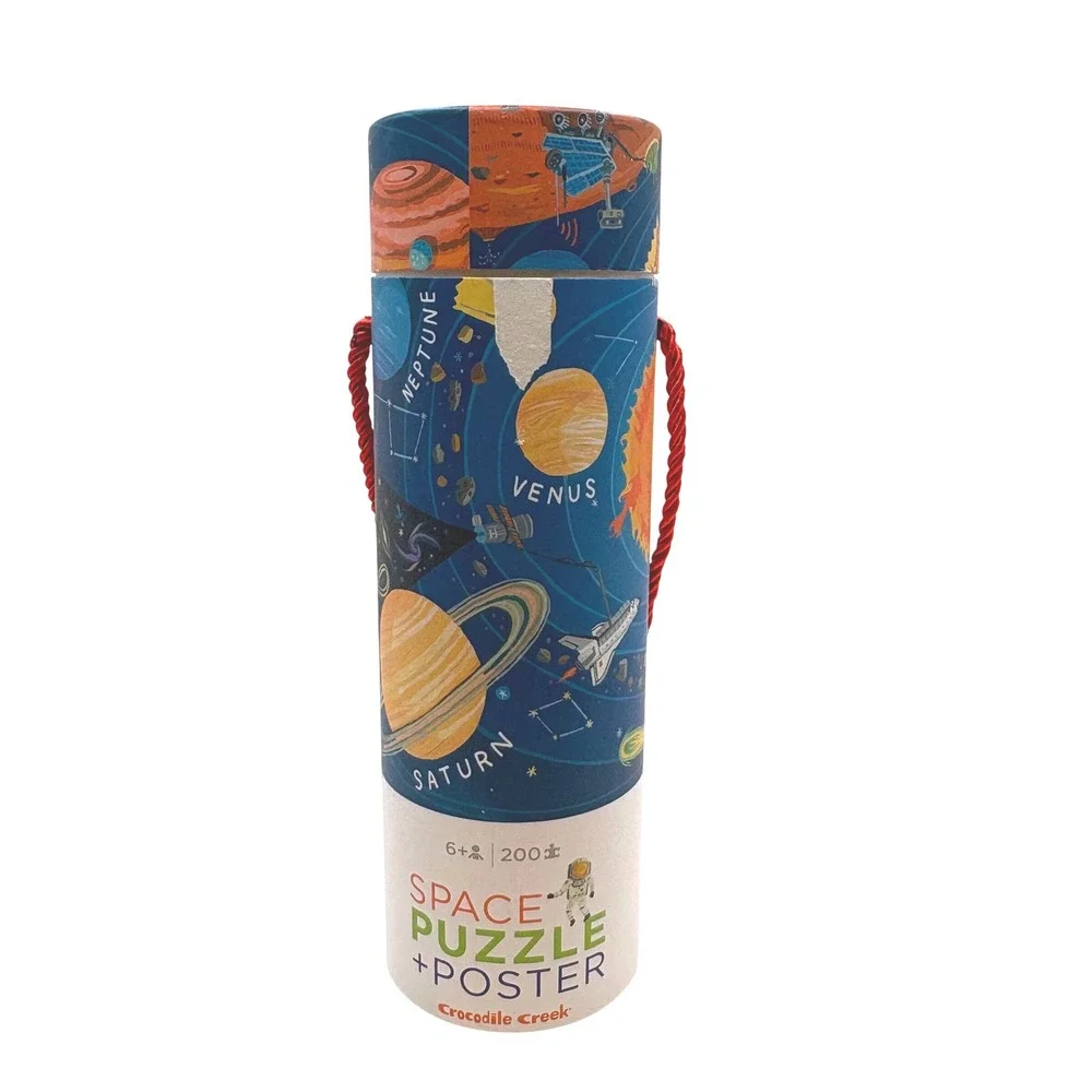 Crocodile Creek Space Solar System 200 Piece Jigsaw Puzzle and Poster Complete